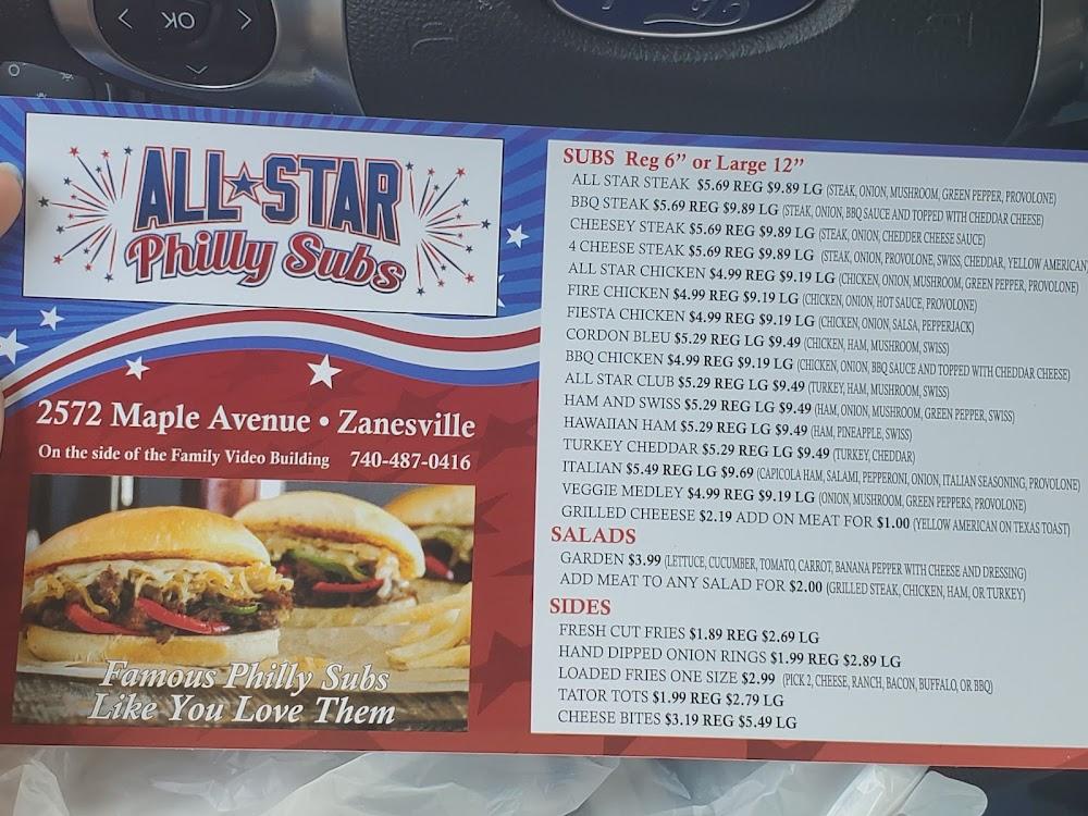 All Star Philly Subs Menu image 1